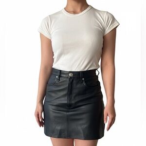 Rag & Bone 100% Leather Mini Skirt